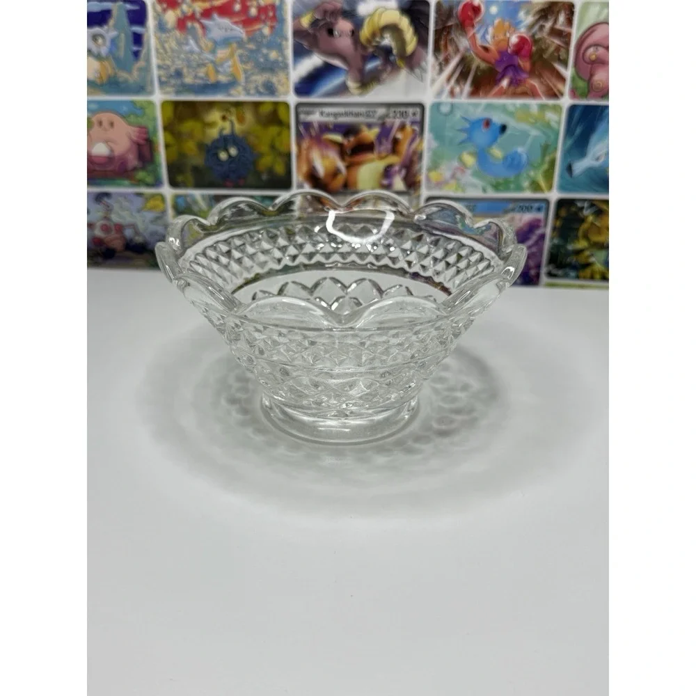 Vintage Clear Cut Crystal Candy Dish Scalloped‎ Bowl 3x5
